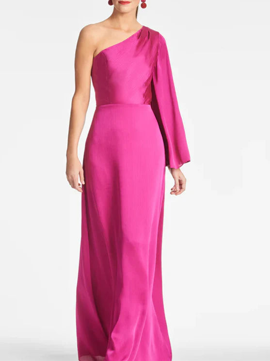 Vestidos de madre de la novia ajustados/columna, largos desde los hombros hasta el suelo