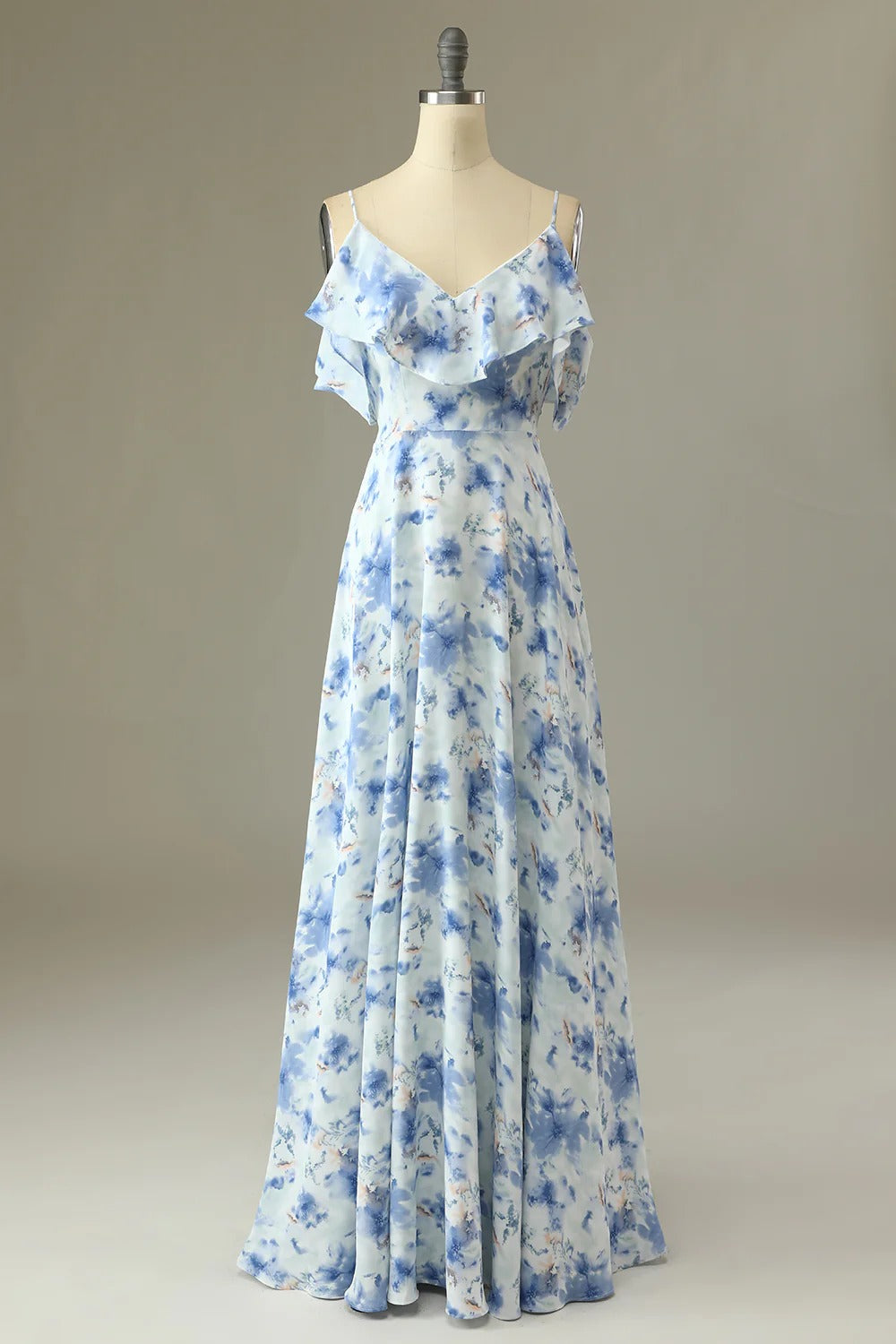 Off-the-Shoulder Prom Dress with Ruffle Detail & Open Back