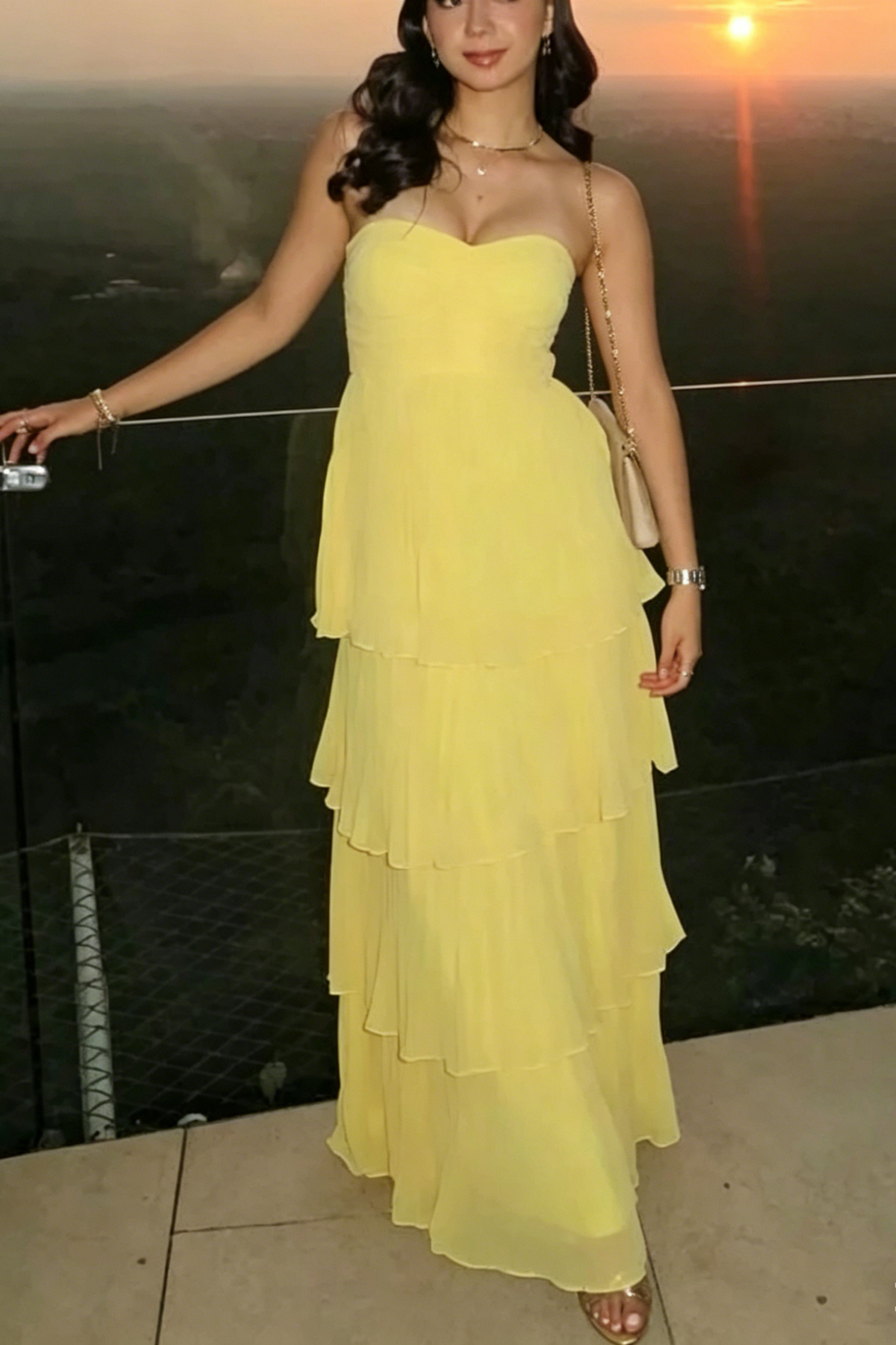Playful A-Line Sweetheart Neck Strappy Lace-Up Back Floor Length Evening Dresses