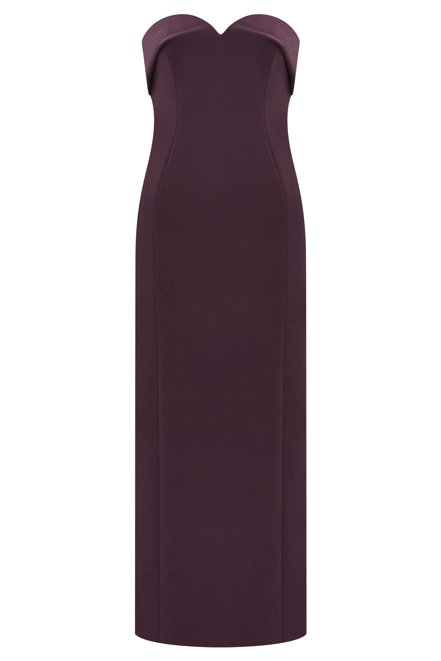 Retro-Glam Off the Shoulder Neck Strapless Sleeveless Sweetheart Back Zip Midi Evening Dress