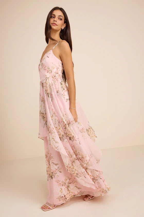 Romantic Dreamy Fitted A-Line Sweetheart Spaghetti Strap Back Zip Maxi Prom Dresses