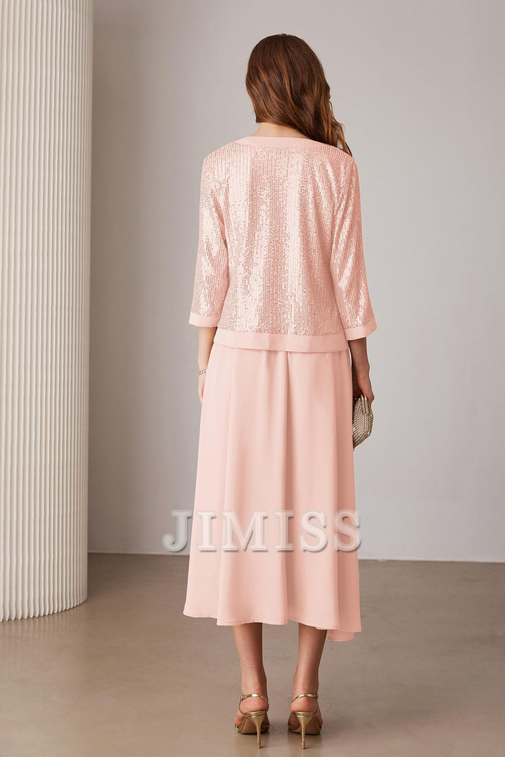 Vestidos de madre de la novia con lentejuelas, vestido de fiesta de boda, vestido de cóctel, conjunto de dos piezas con lentejuelas