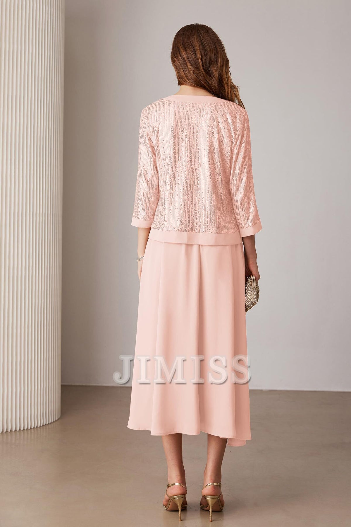 Vestidos de madre de la novia con lentejuelas, vestido de fiesta de boda, vestido de cóctel, conjunto de dos piezas con lentejuelas