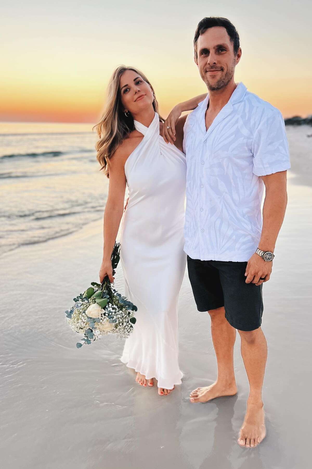 Satin Halter Prom Dress with Twist Front, Open Back & Floor-Length Silhouette