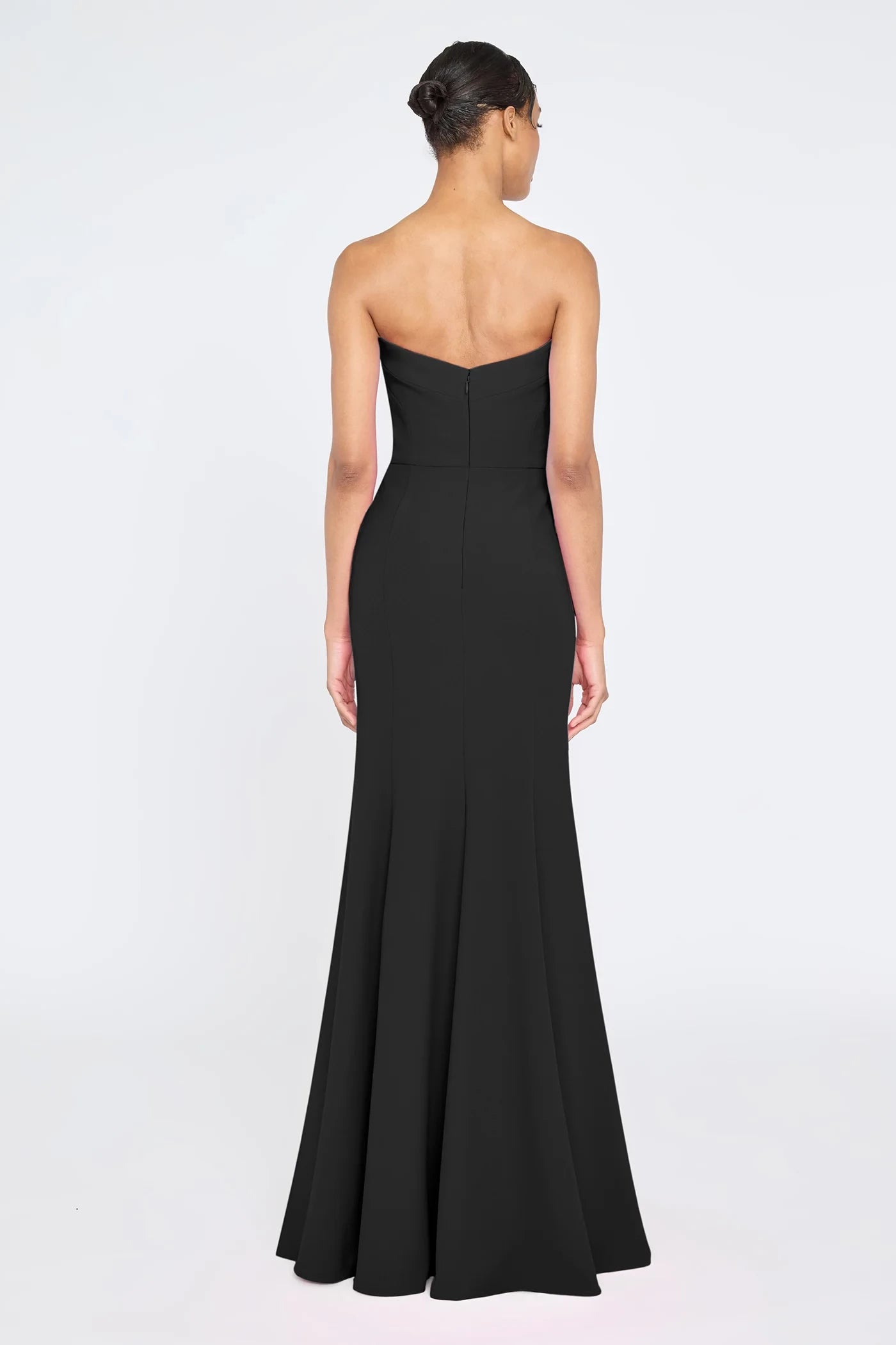 Simple Strapless Sweetheart Neck Sleeveless Slit Mermaid Floor-Length Evening Dress