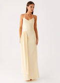 Butter Stretch Knit Sheath/column Floor-Length Halter neckline Bridesmaid Dress