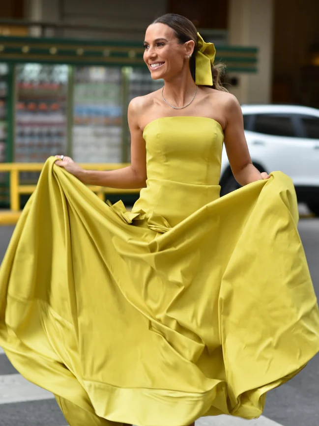 Structured ball gown strapless square neck sleeveless bow-detail floor-length formal evening dress