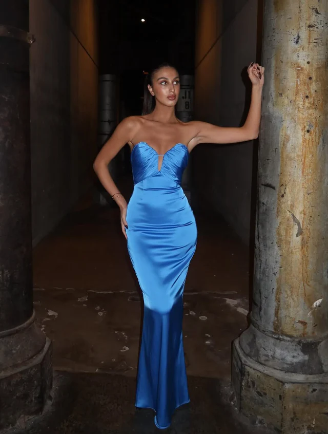 Stunning Mermaid Strapless Sweetheart Neck Sleeveless Floor Length Evening Dress