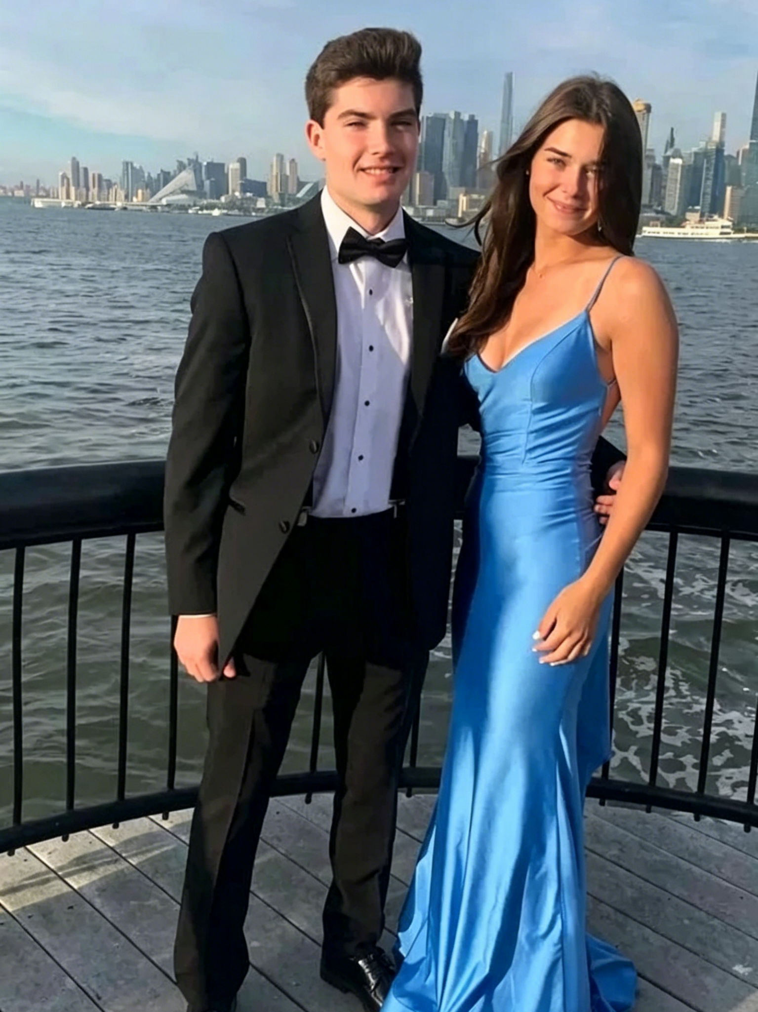 Vibrant Bright Blue Mermaid V-Neck Spaghetti Strap Open Back Floor-Length Evening Dress