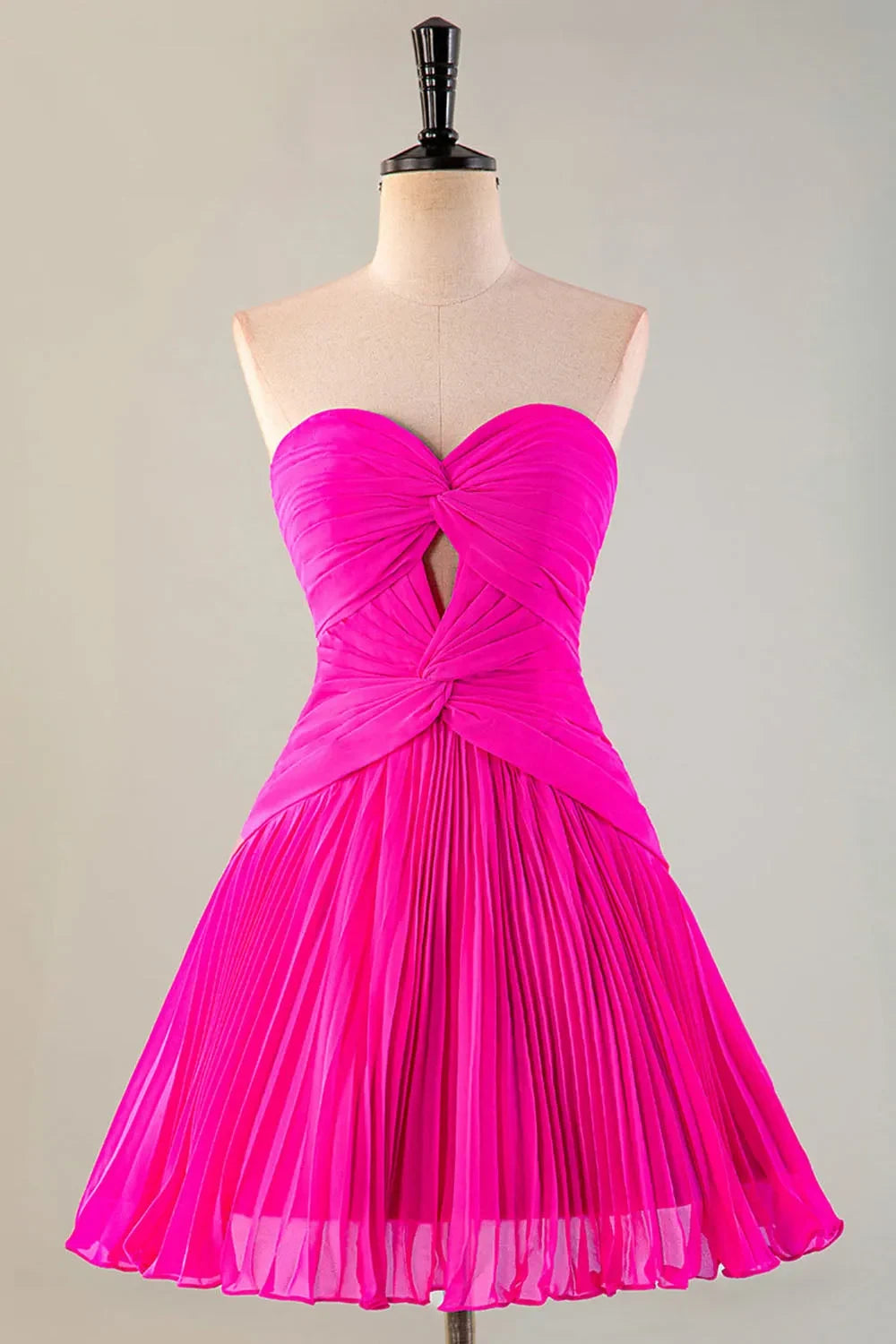 Vibrant Chiffon A-Line Sweetheart Sleeveless Zipper Back Short Homecoming Dresses