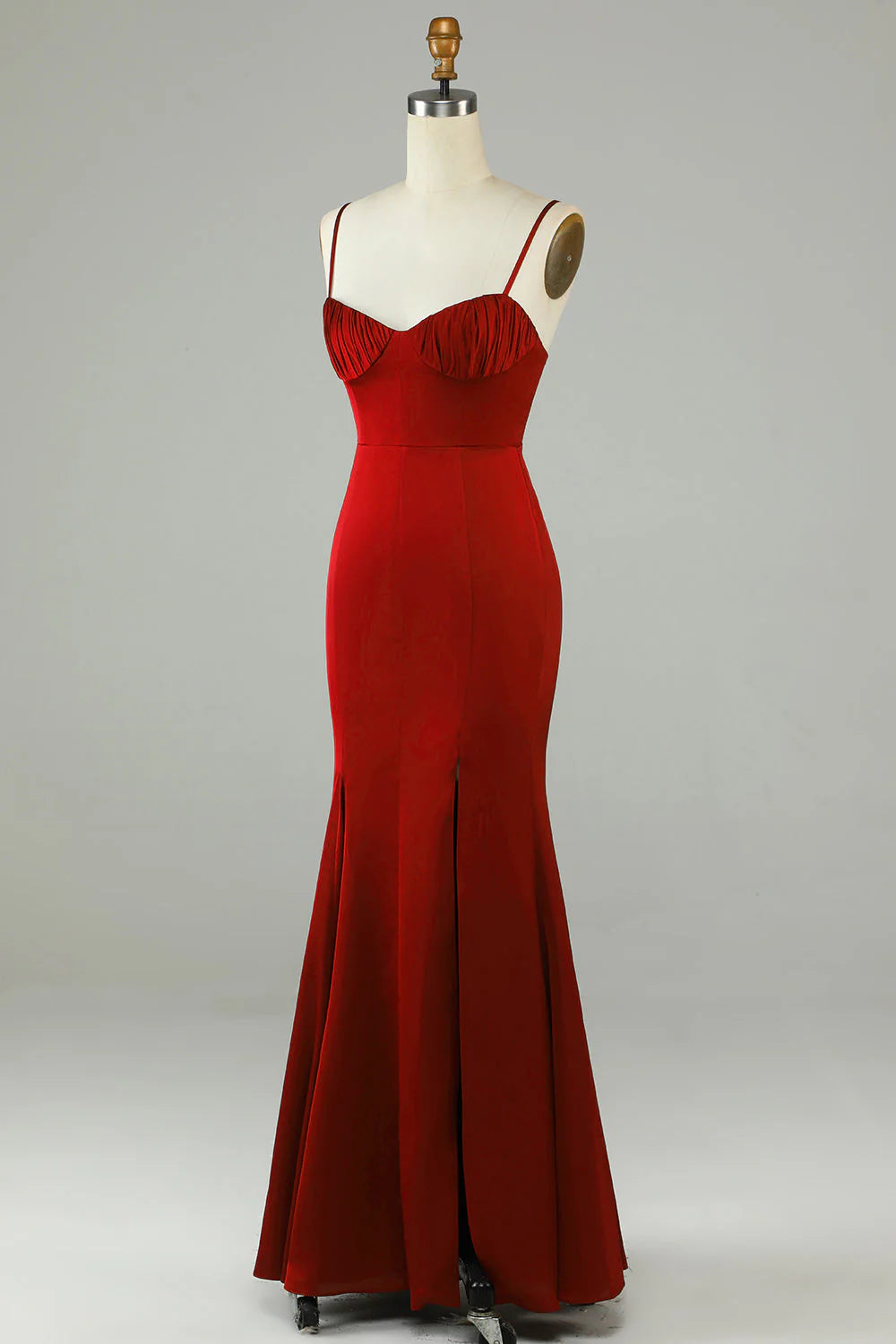 Red Velvet Sweetheart Mermaid Floor-Length Evening Dress