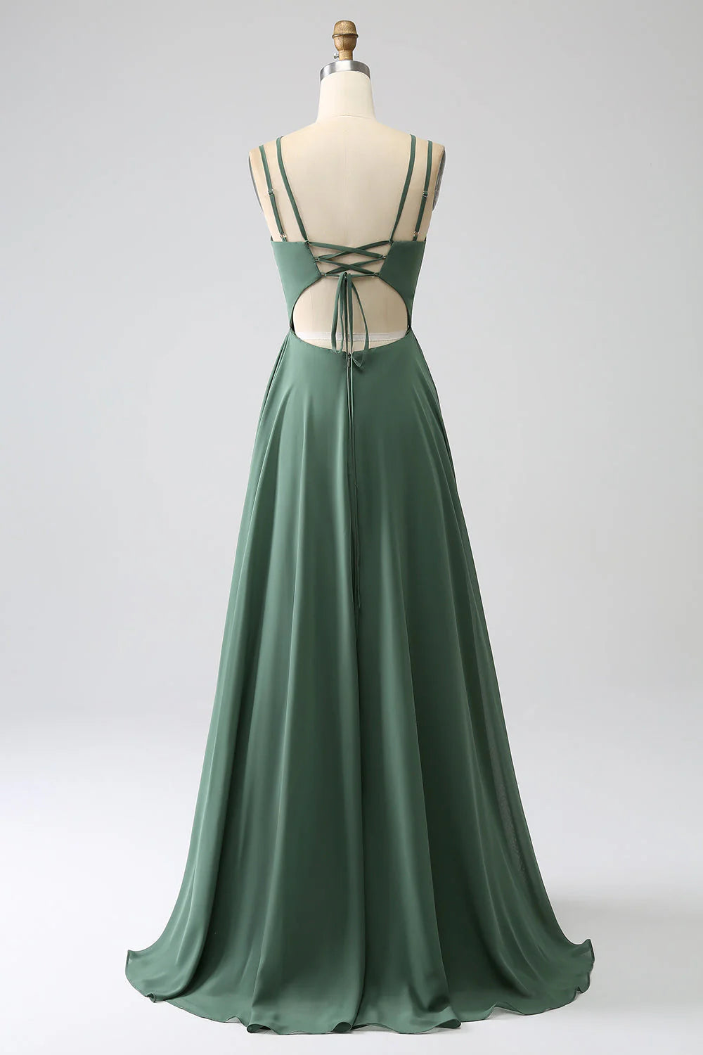 Sage Green Chiffon A-Line Bridesmaid Dress