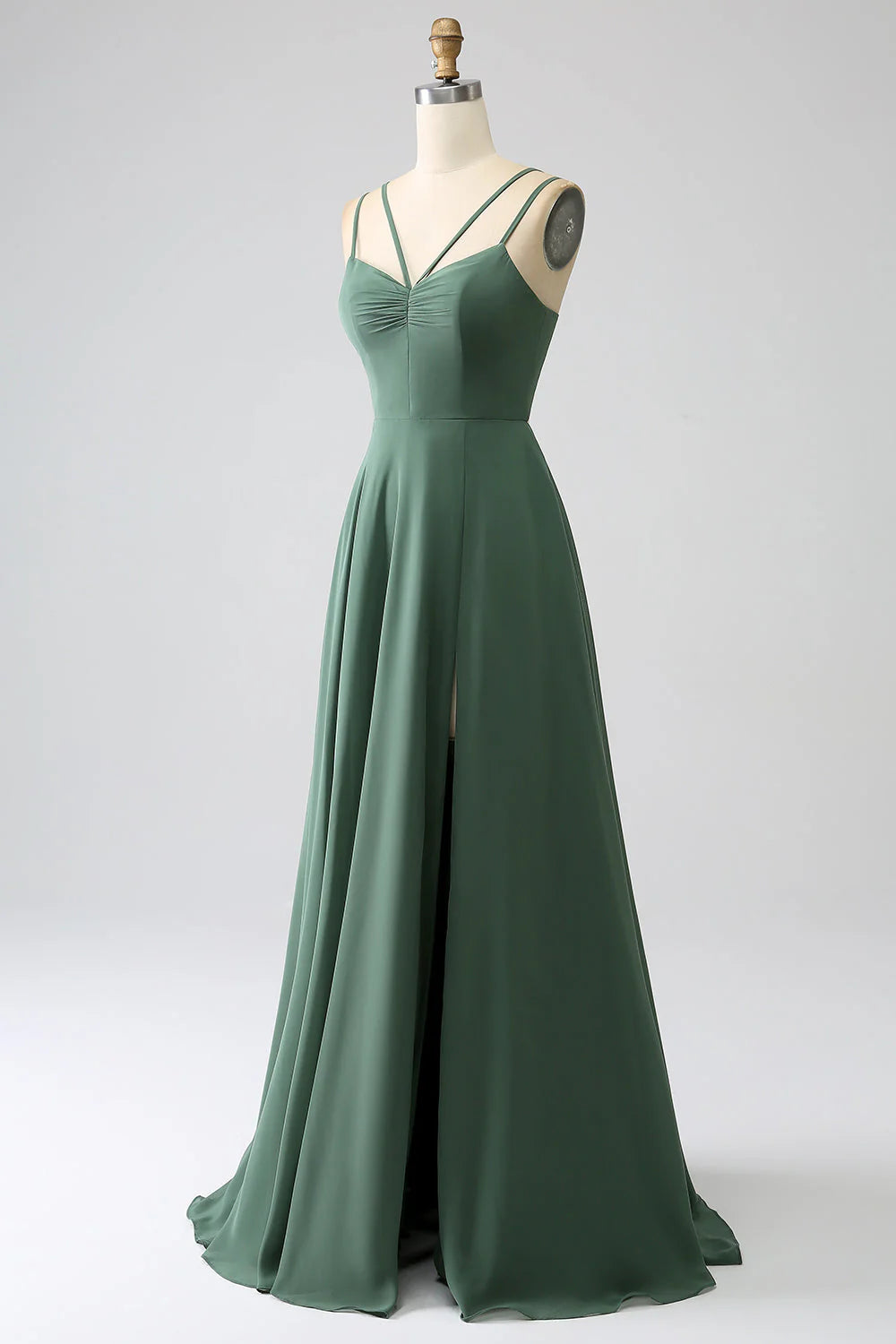 Sage Green Chiffon A-Line Bridesmaid Dress