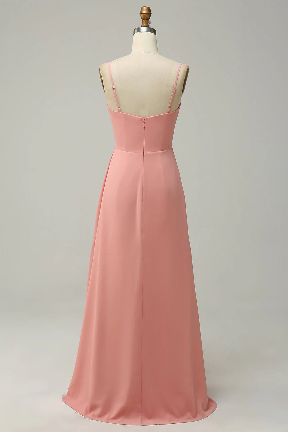 Teal Chiffon A-Line Floor-Length Dress with Sweetheart and Back Zip