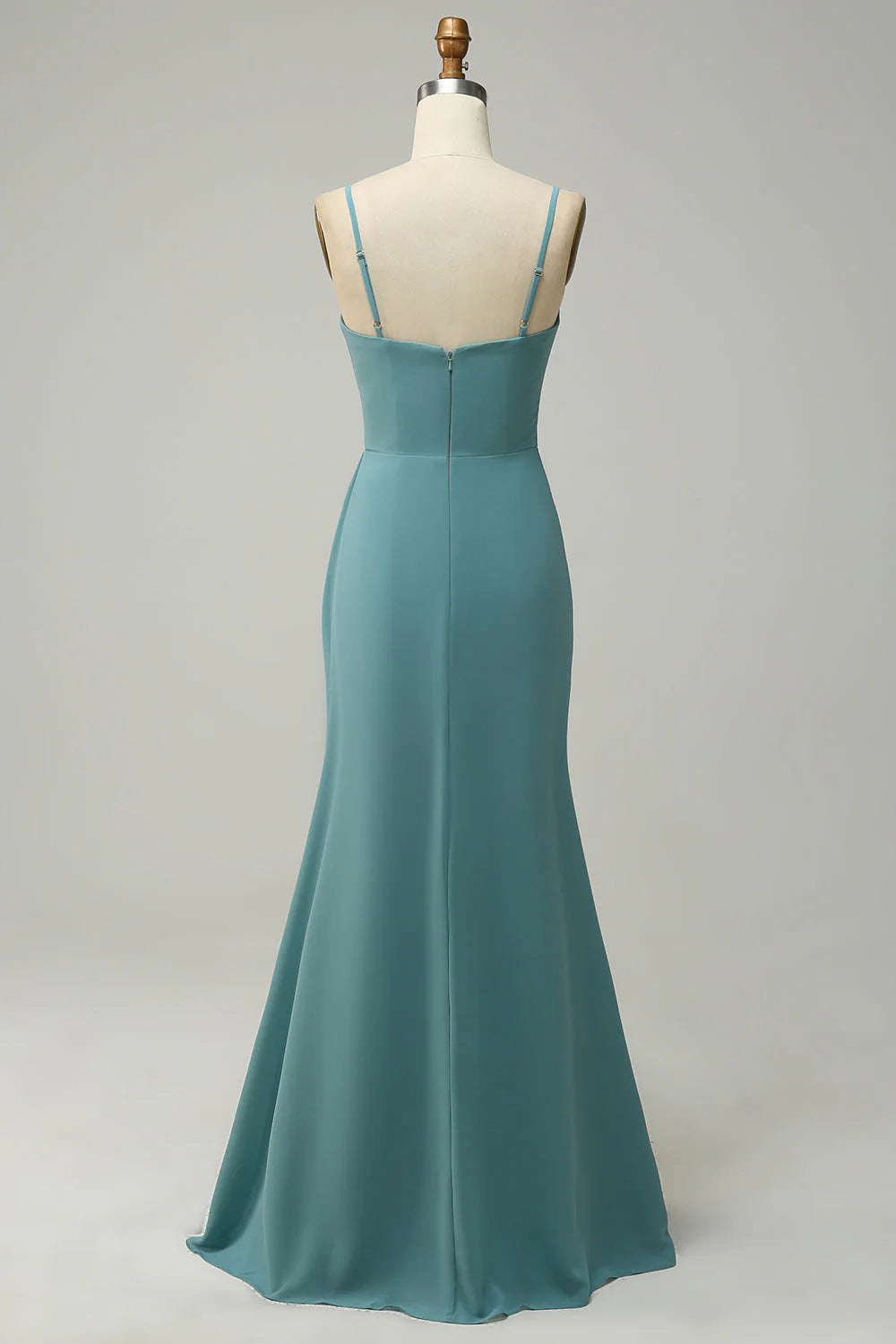 Blushing Pink Chiffon A-Line Floor-Length Bridesmaid Dress with Draped Bodice