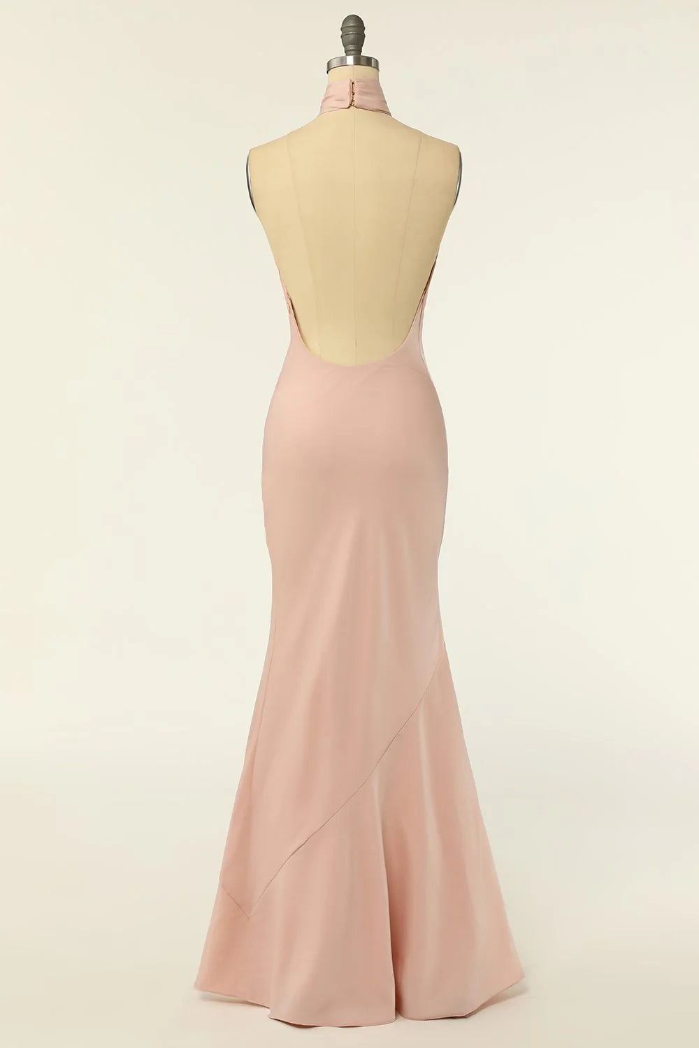 Blushing Pink Jersey Trumpet Floor-Length Bridesmaid & Evening Dress