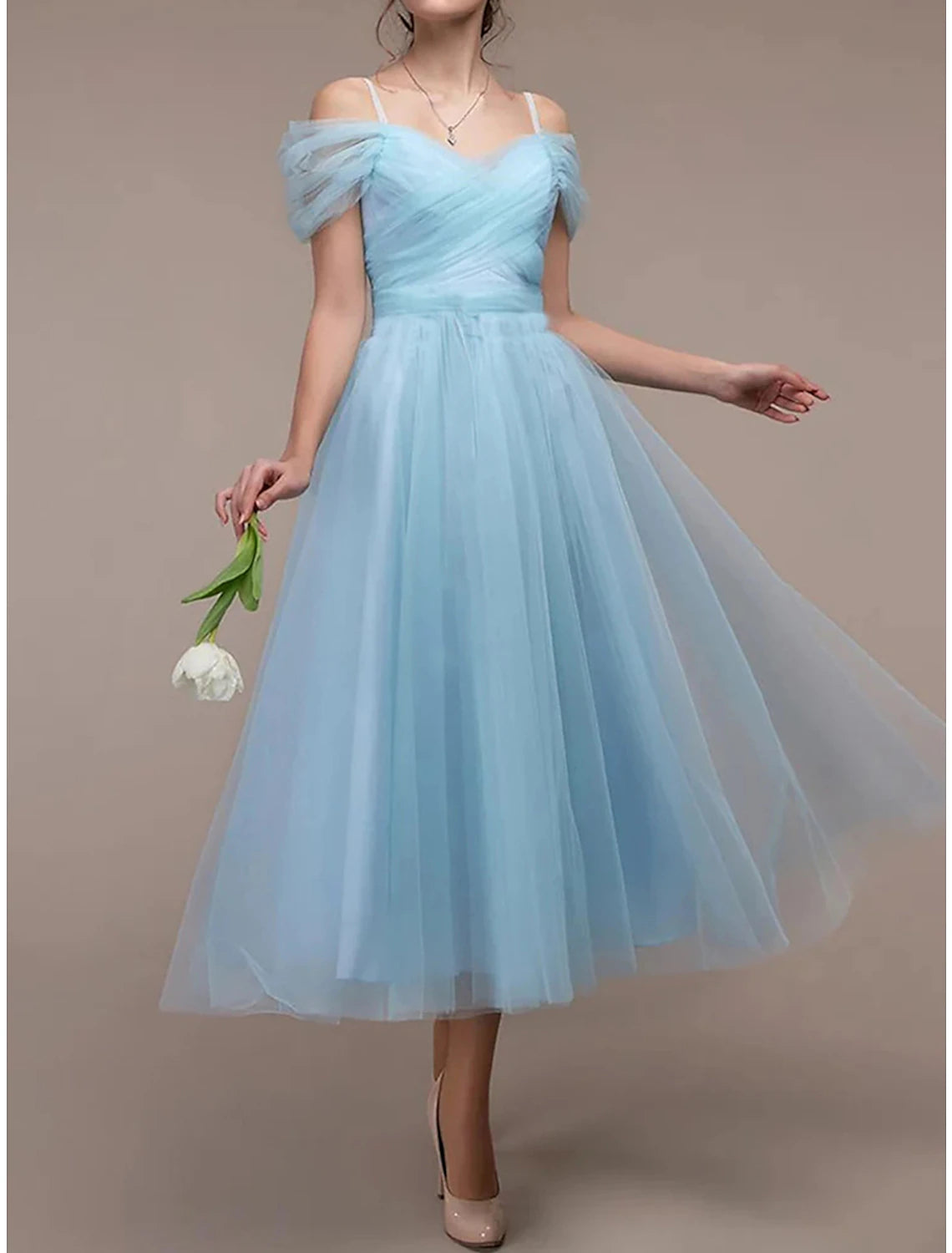 Abito da festa da donna, abito da ballo, abito da cocktail, abito midi, rosa vino, verde scuro, manica corta, colore puro, maglia, primavera, autunno, inverno, scollo a V, moda, ospite di nozze, compleanno, vacanza