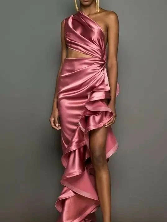 Abito da ballo aderente/dritto con spalle a terra