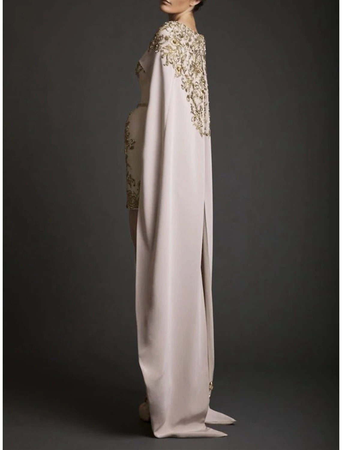 Vestidos de cóctel de dos piezas, elegantes, para invitados de boda, para fiestas, cortos/mini, sin mangas, con cuello joya, capas de tela con apliques y chal.