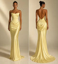 Butter Satin Mermaid Sweetheart Low Back Floor Length Dress - Jimiss