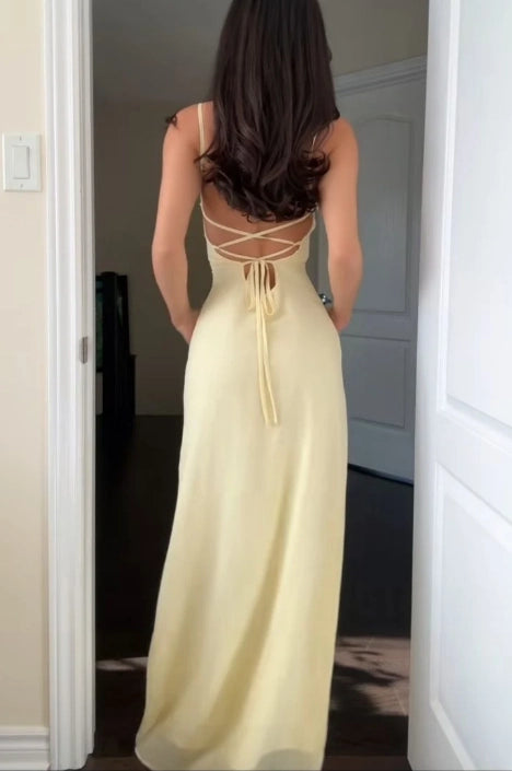 Butter Satin Sheath Column Sweetheart Lace-up Open Back Floor-length Dress Back View - Jimiss