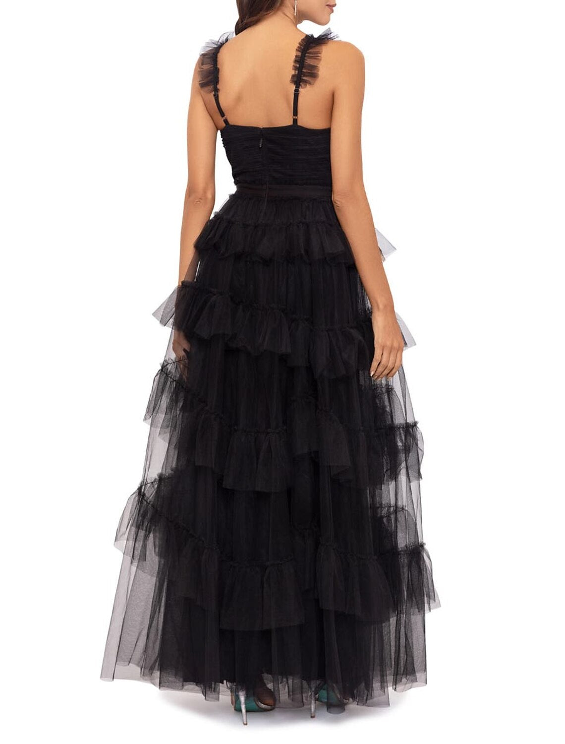 Ball Gown Prom Dresses Tiered Plisse Dress Masquerade Prom Floor Length Sleeveless Sweetheart Tulle Ladder Back with Pure Color 2025