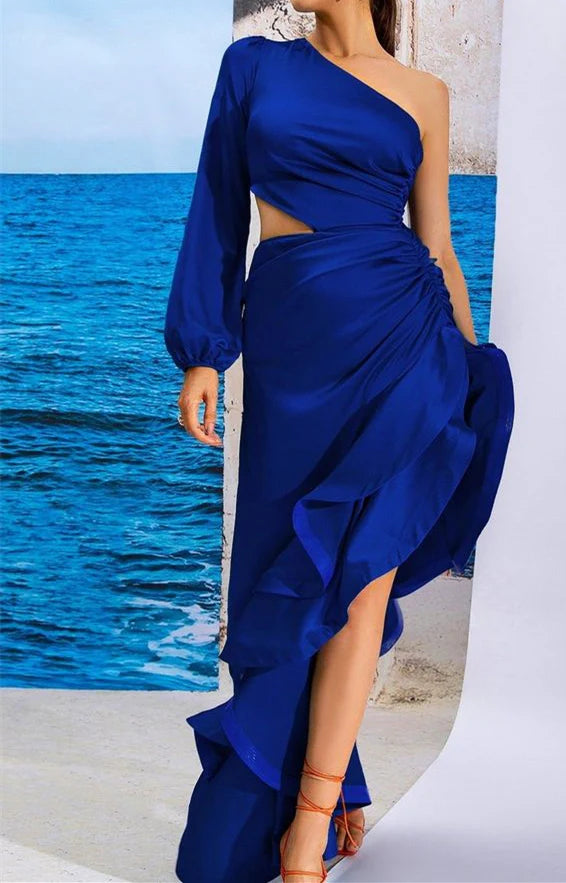 Abito da ballo aderente/dritto con spalle a terra