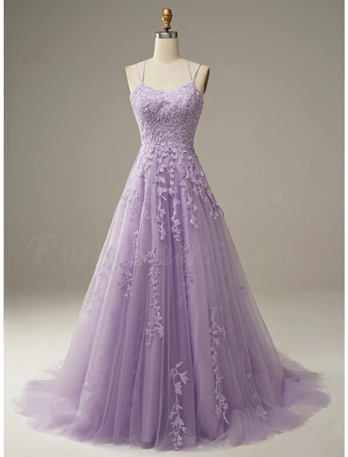 Vestidos de fiesta de corte A, vestido floral, vestido formal para invitados de boda, cola capilla, sin mangas, tirantes finos, tul con apliques