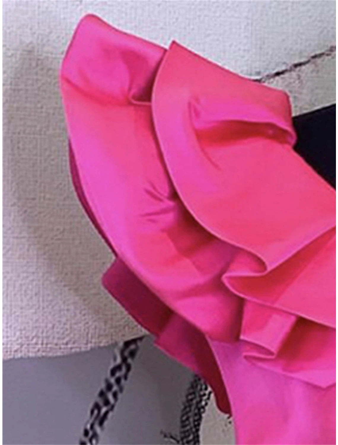 Women's Party Dress Homecoming Dress Cocktail Dress Mini Dress Fuchsia Sleeveless Pure Color Ruffle Spring Fall Winter One Shoulder Fashion Wedding Guest Birthday Vacation