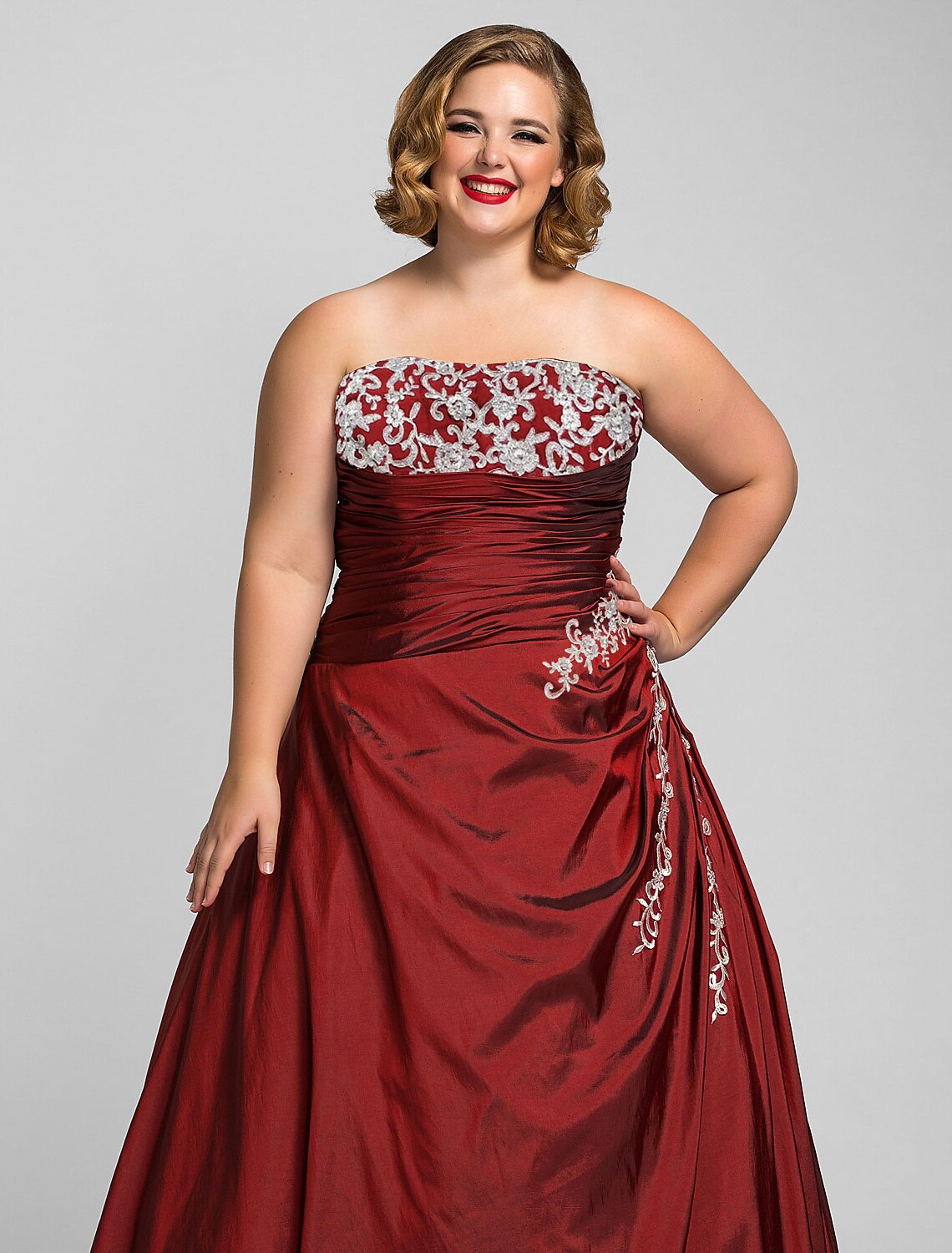 Burgundy Satin A-Line Sweetheart Floor-Length Evening Dress