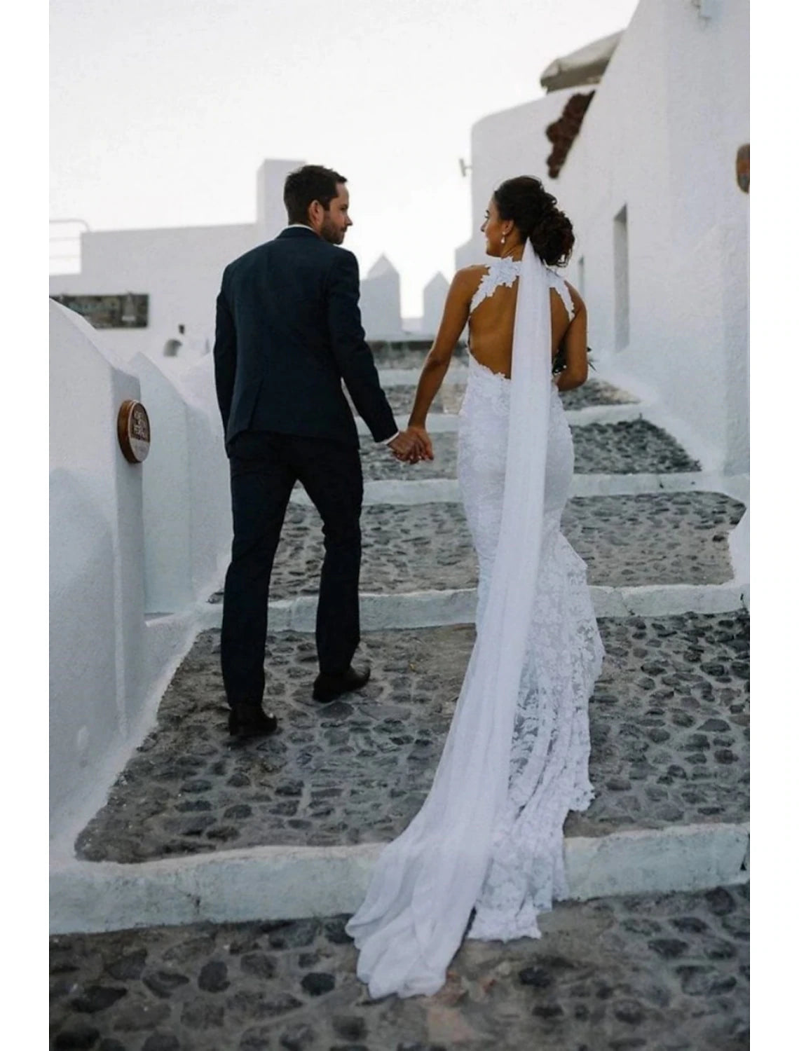 Jimiss - Vestido de gasa de una sola capa con velo de catedral de estilo minimalista/clásico de color sólido de 110,24 pulgadas (280 cm) que deja una profunda impresión en 2025