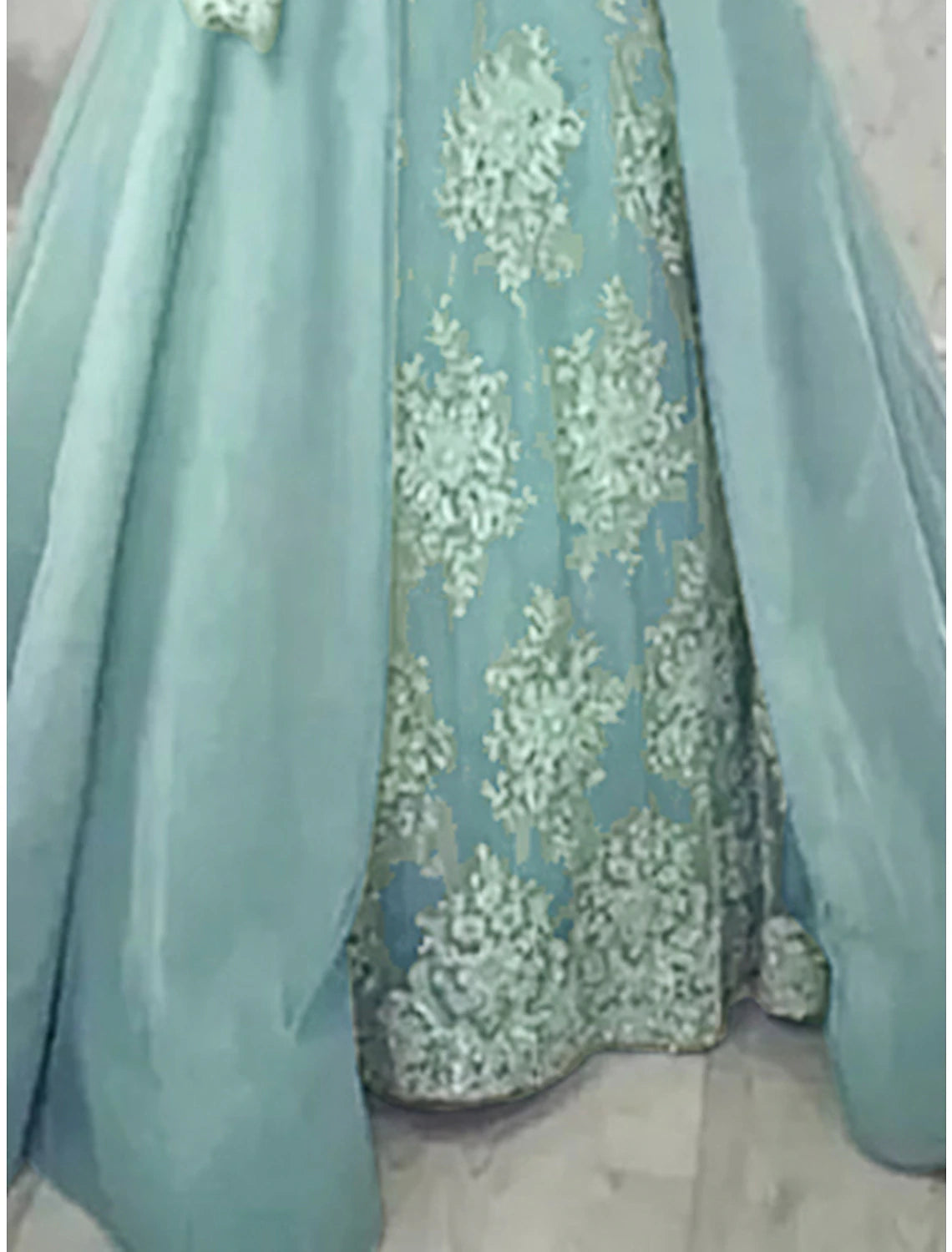 Abito da madre della sposa a trapezio, elegante, formale, da festa, lussuoso, con scollo a cuore, strascico a ruota, in raso, pizzo, maniche lunghe, con pieghe, tinta unita