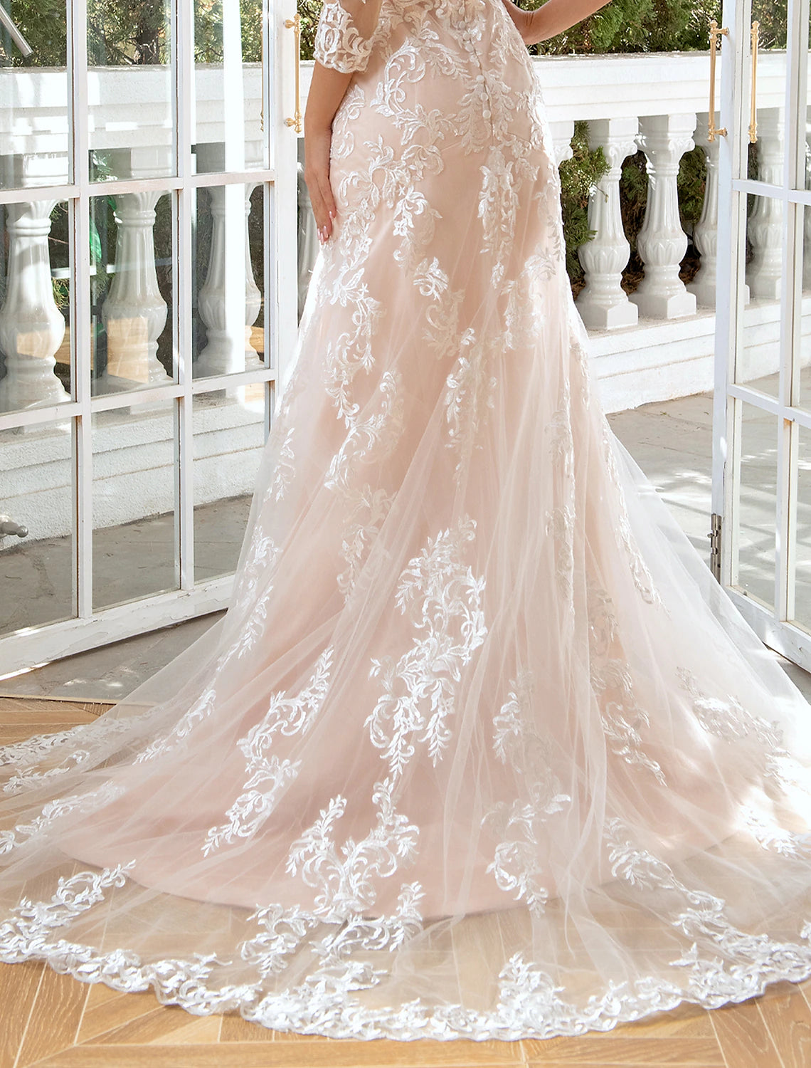 Vestidos de novia formales de otoño con escote corazón, corte sirena o trompeta, manga larga, cola larga, encaje, apliques, para verano, bodas y fiestas, ropa para mujer