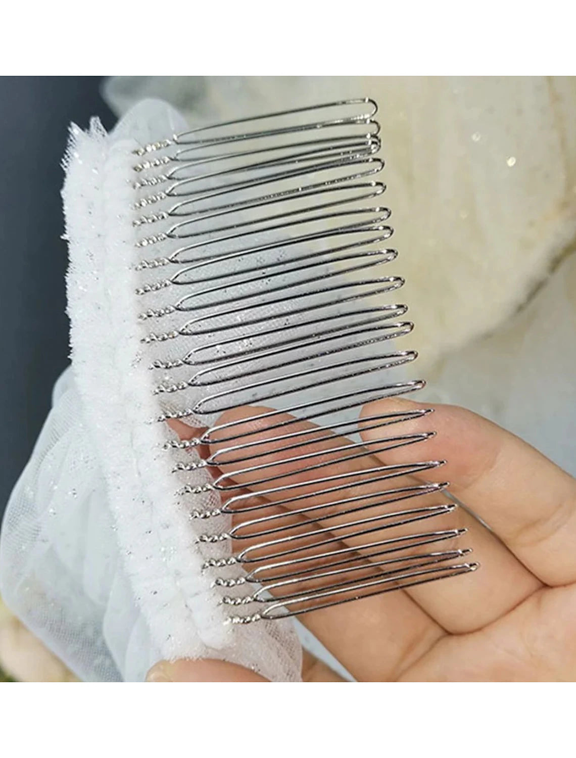 Velo de novia Jimiss de un solo nivel con brillo y brillo/hiperbole, velos de catedral con lentejuelas, 110,24 pulgadas (280 cm), vestido de tul para impresionar en 2025