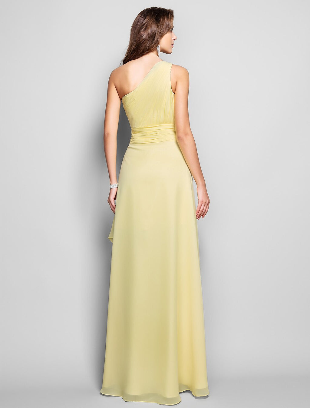 Vestido elegante de corte tubo/columna para invitada de boda, cóctel, asimétrico, sin mangas, un hombro, dama de honor, de gasa con apliques de abertura y cuentas.