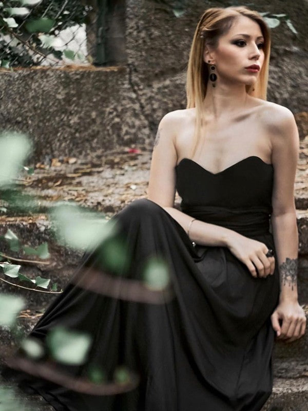 Trumpet/Mermaid Sweetheart Ruffles Lace Sleeveless Sweep/Brush Train Dresses