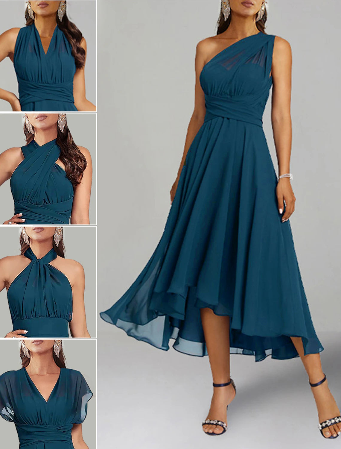 Jimiss Blue convertible infinity chiffon dress