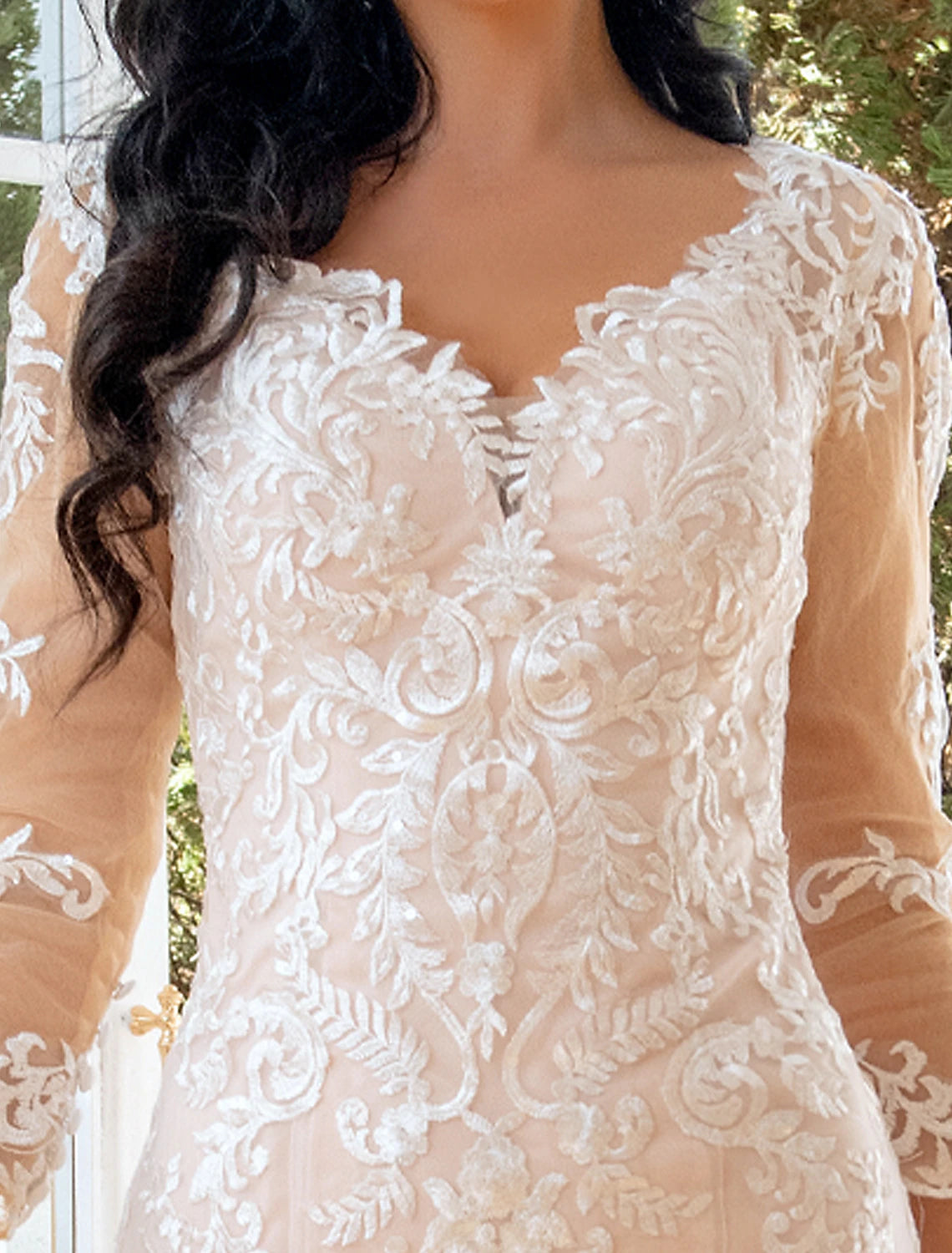 Vestidos de novia formales de otoño con escote corazón, corte sirena o trompeta, manga larga, cola larga, encaje, apliques, para verano, bodas y fiestas, ropa para mujer