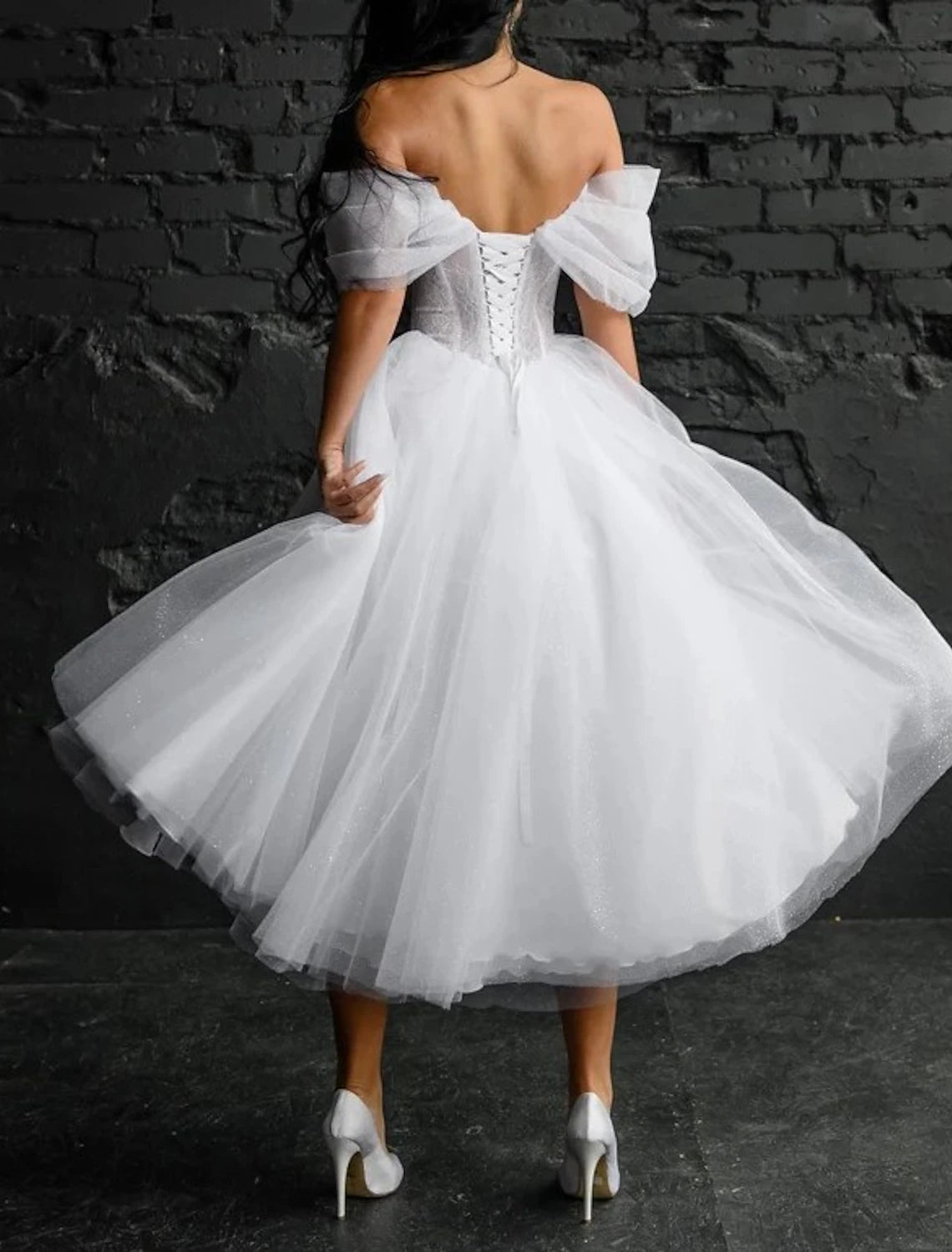 Vestidos de novia sencillos para despedida de soltera, corte A, escote redondo, sin mangas, largo hasta la rodilla, de satén, color liso