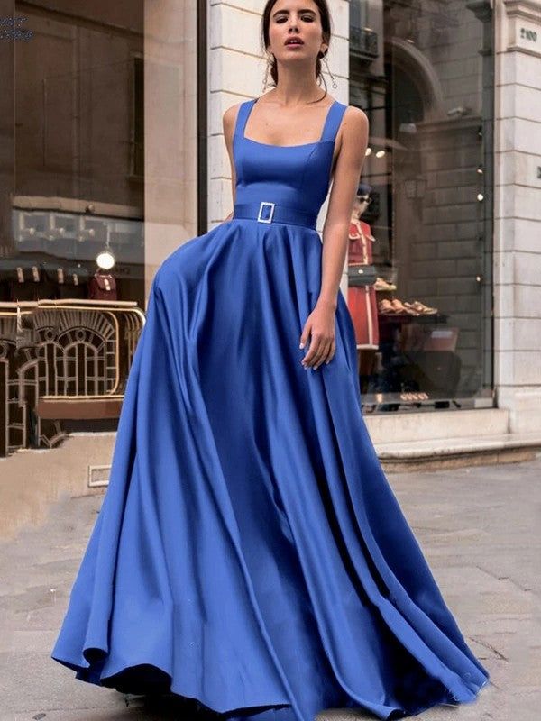 Vestidos de satén con volantes, tirantes, sin mangas y corte princesa