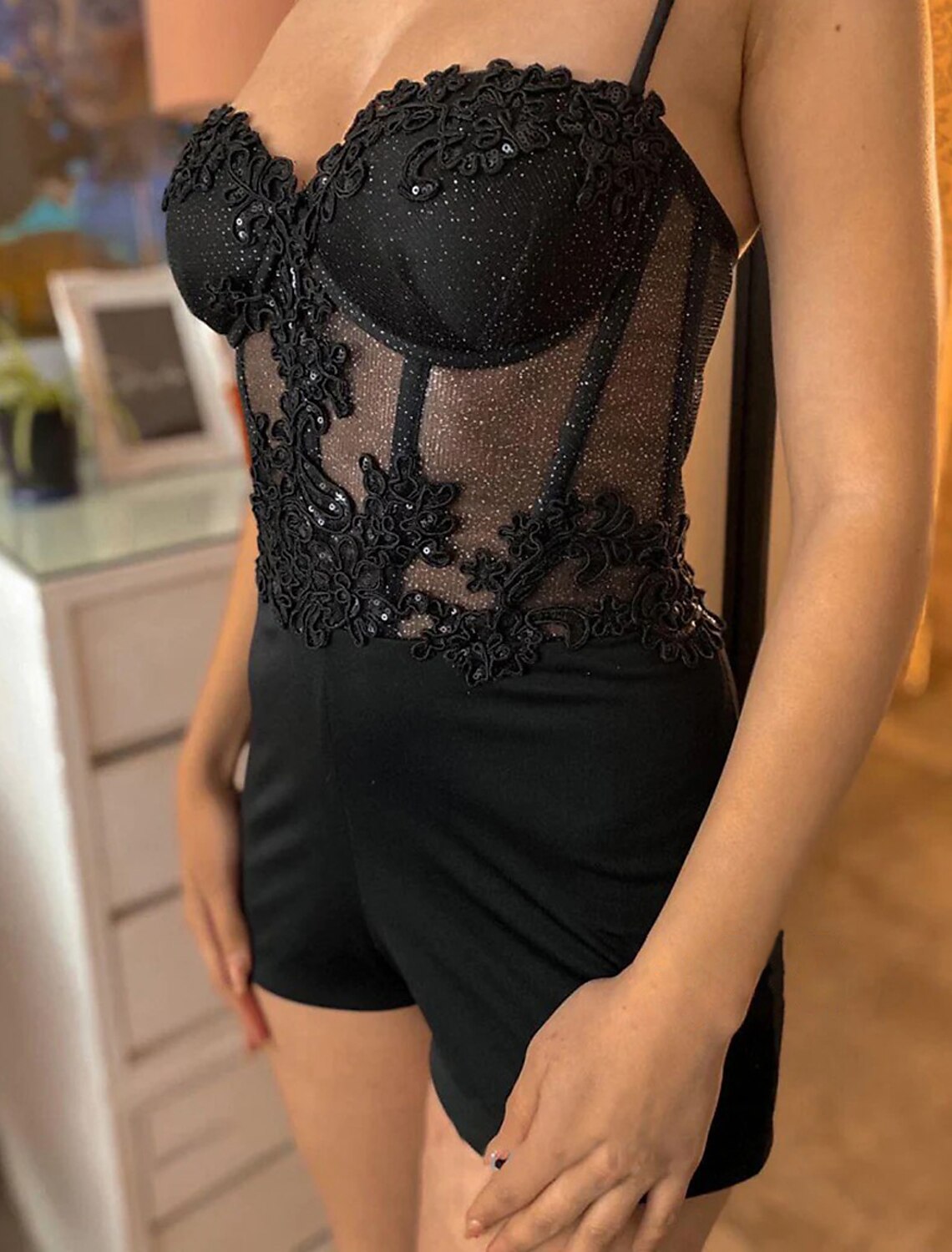 Abito da ballo a trapezio, corsetto, abito nero, taglie forti, da sposa, per le feste, senza maniche, con spalline sottili, in tulle staccabile, con applicazioni a spacco, 2025