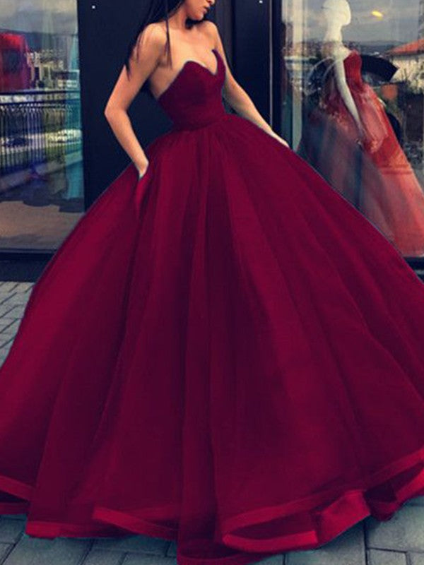 Vestidos de fiesta sin mangas con escote en forma de corazón de organza hasta el suelo