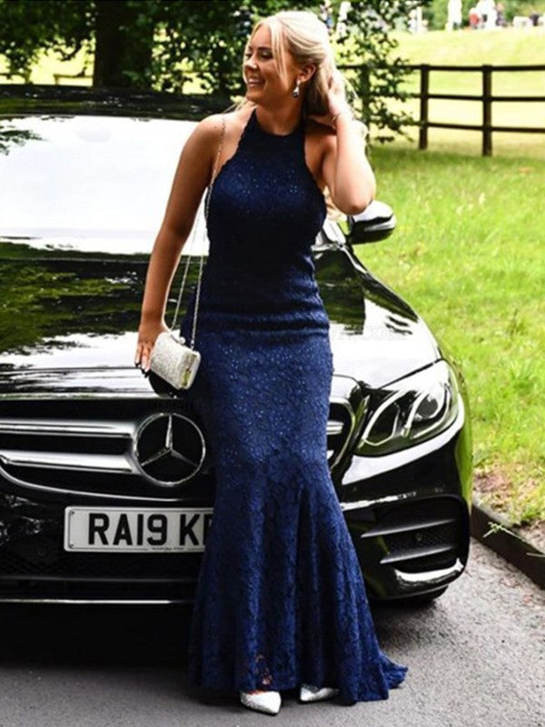 Abiti senza maniche con strascico a ruota e scollo a V in pizzo a tubino/colonna