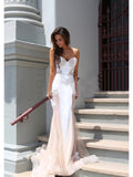 White Ombre Tulle Lace Sweetheart Mermaid Floor-Length Dress