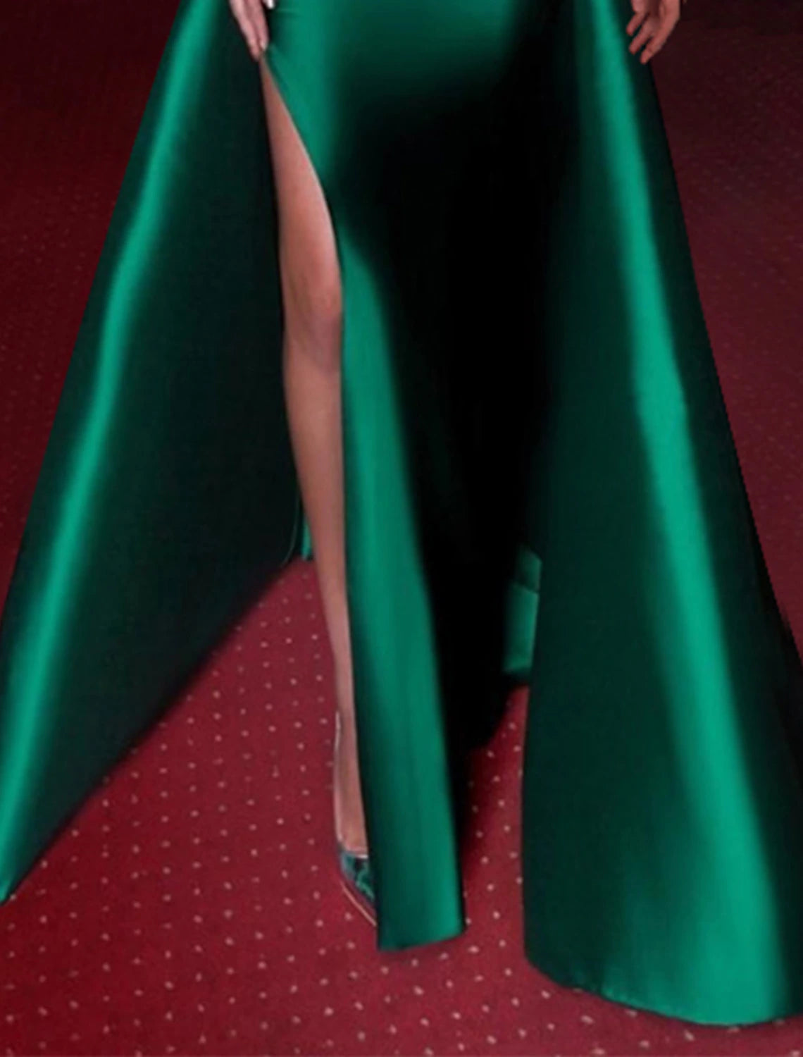 Abito da sera a trapezio, abito lussuoso, abito da festa di nozze, abito da gala nero, lunghezza al pavimento, manica a 3/4, spalle scoperte, raso con applicazioni di ricami in strass