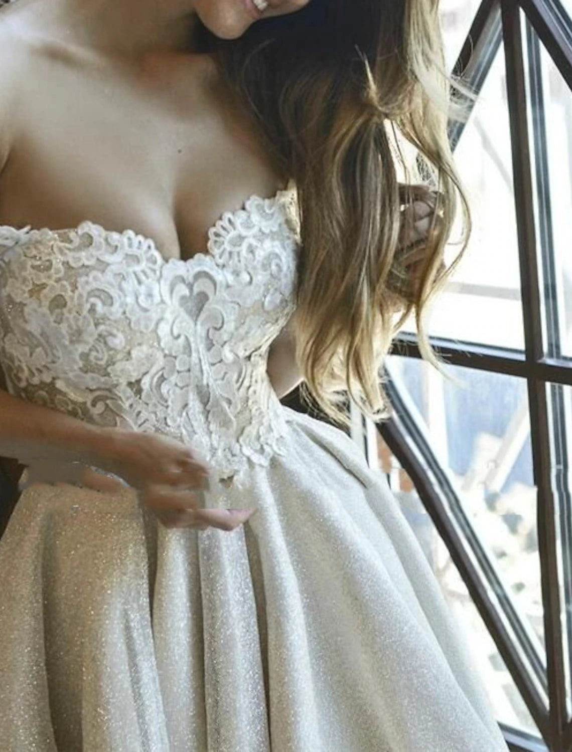 Vestidos de novia sencillos de Hall, vestidos de novia maduros, corte A, cuello ilusión, media manga, largo hasta los tobillos, vestidos de novia de gasa con apliques, color liso