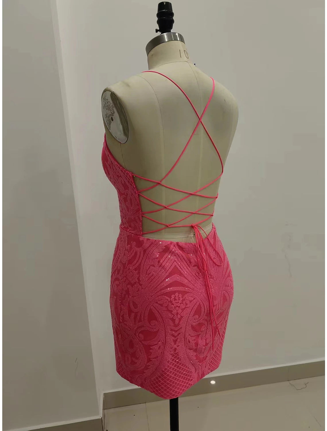 Vestidos de fiesta de sirena/trompeta con brillo y destellos, para graduación, cóctel, corto/mini, sin mangas, cuello en V, convertibles, con lentejuelas, espalda descubierta y tirantes de lentejuelas.