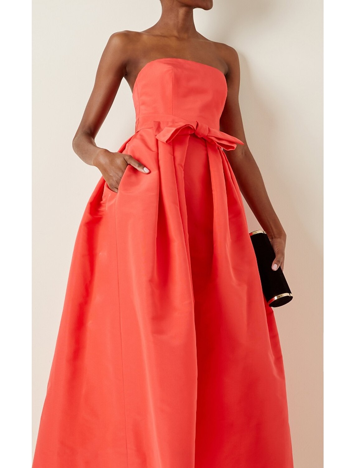 Vestidos de cóctel de corte A, vestido minimalista para invitados de boda, para fiesta de bienvenida, largo hasta la rodilla, sin mangas, sin tirantes, de satén con faja/cinta, color puro