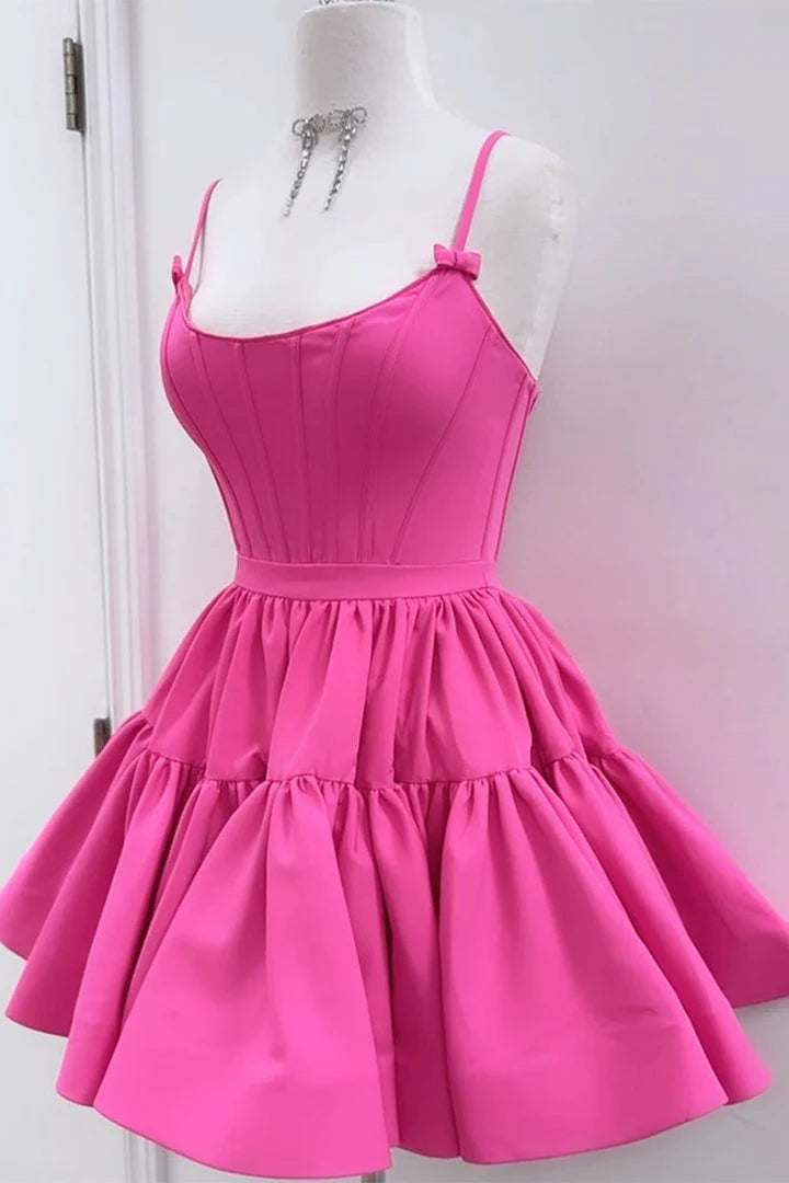 Vestido de regreso a clases con corsé ajustado en forma de A 