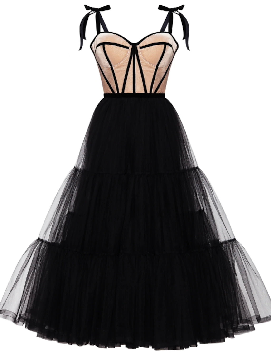 Vestidos de cóctel de corte A Vestido de fiesta Invitada de boda Fiesta de cóctel Hasta la rodilla Sin mangas Escote corazón Miércoles Familia Addams Tul con pliegues Escalonado